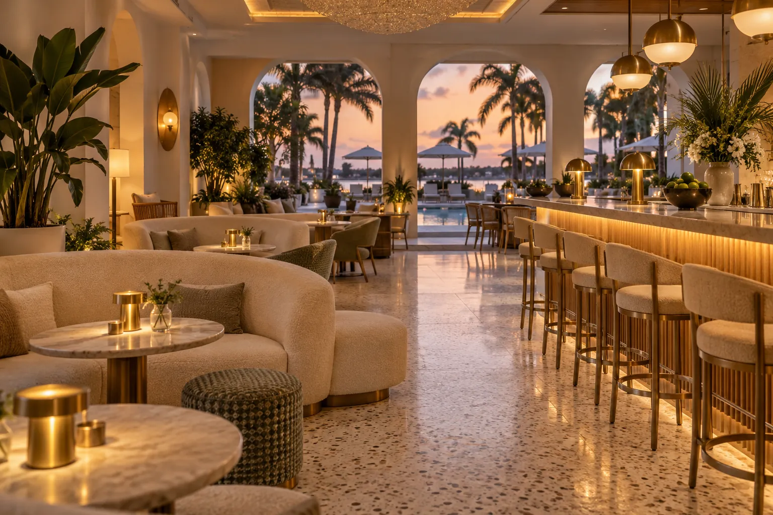 A hospitality interior